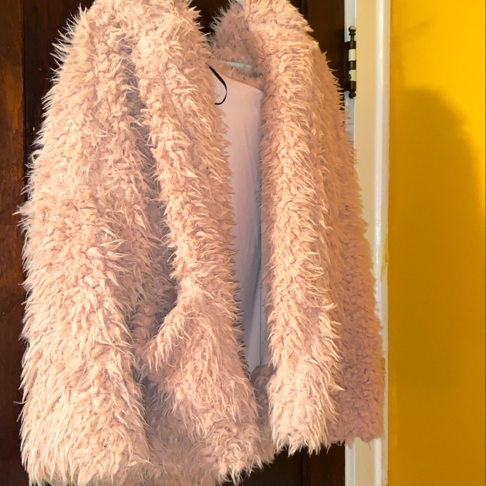 Light pink fluffy coat